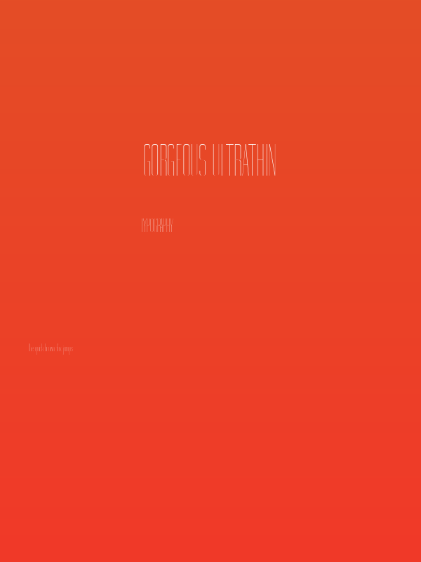 Gorgeous UltraThin Poster