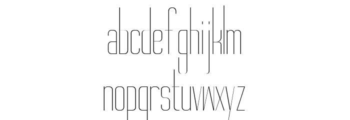 Gorgeous UltraThin Font LOWERCASE