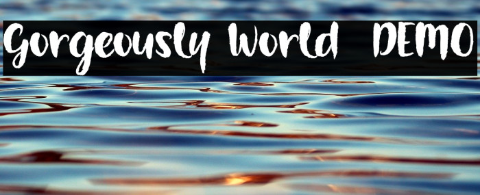 Gorgeously World - DEMO Font examples