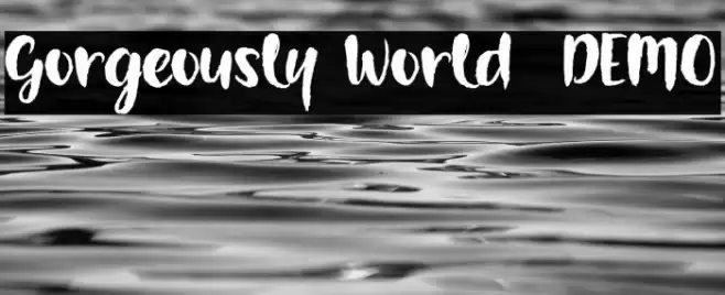 Gorgeously World - DEMO Font examples