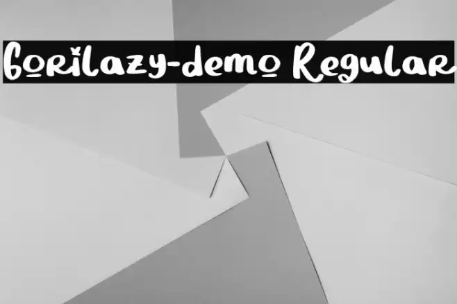 Gorilazy-demo Regular Font examples
