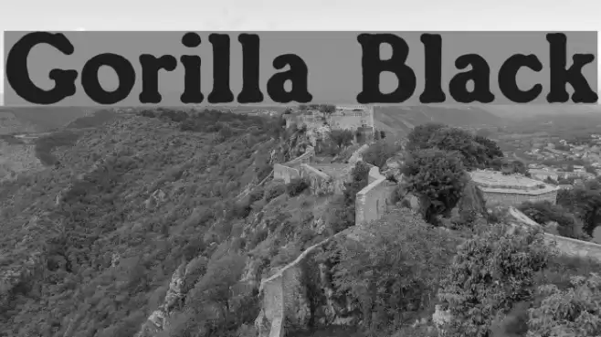 Gorilla Black Шрифта examples