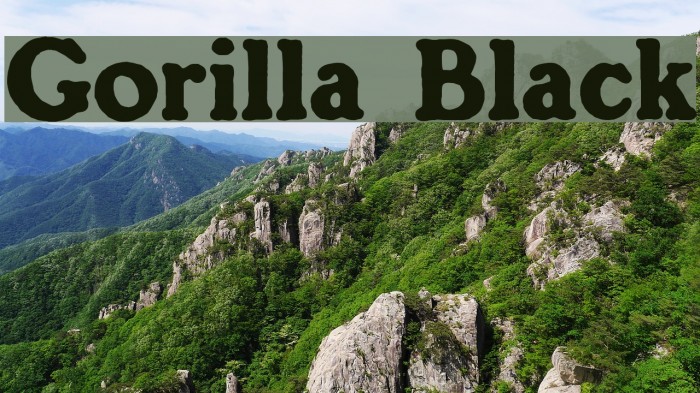 Gorilla Black Font examples