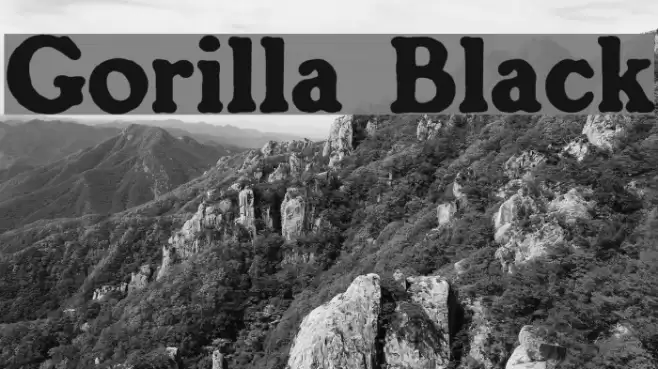 Gorilla Black Шрифта examples
