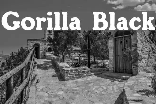 Gorilla Black Шрифта examples