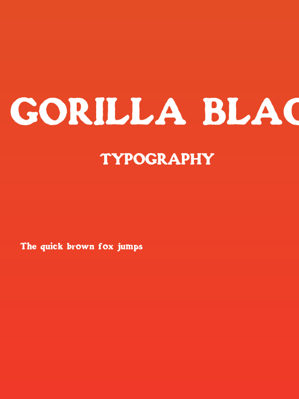 Gorilla Black Poster