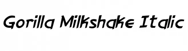 Gorilla Milkshake Italic  Frei Schriftart Herunterladen