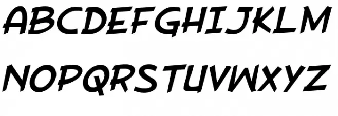 Gorilla Milkshake Italic Font Litere mari