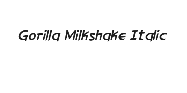 Gorilla Milkshake Italic Logo