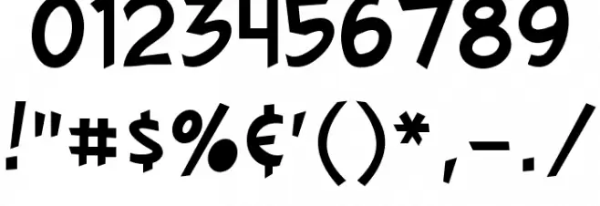 Gorilla Milkshake Font OTHER CHARS