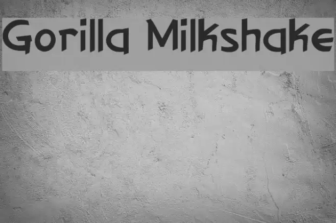 Gorilla Milkshake Font examples