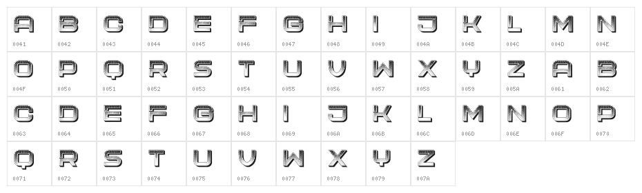 Gorilla Regular Character Map