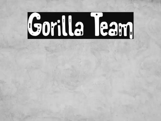 Gorilla Team Font examples