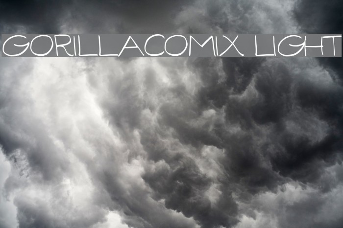 GorillaComix-Light Font examples
