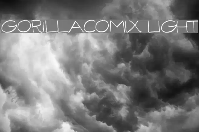 GorillaComix-Light フォント examples