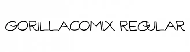GorillaComix-Regular  Frei Schriftart Herunterladen