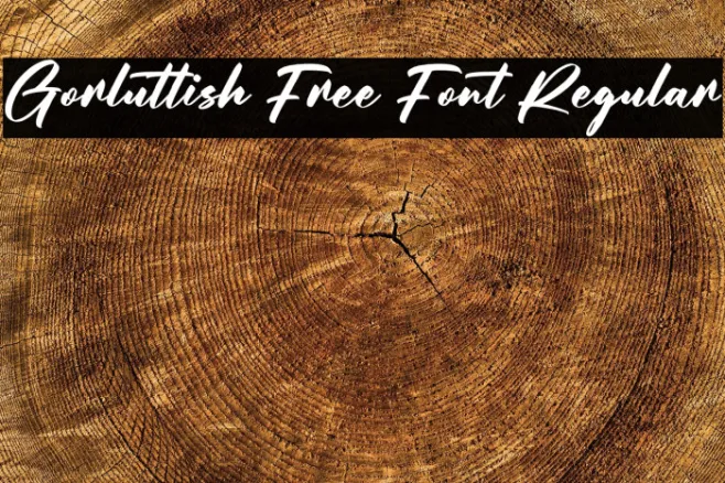 Gorluttish Free Font Regular Example 3