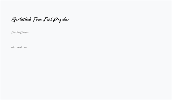 Gorluttish Free Font Regular Business Card