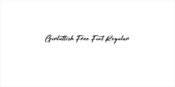 Gorluttish Free Font Regular Logo