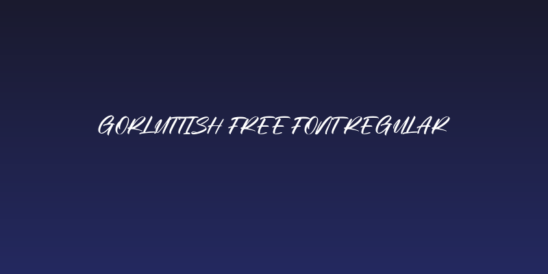 Gorluttish Free Font Regular Social Header