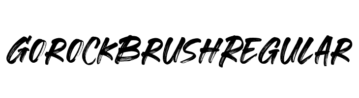 Gorock Brush Regular  नि: शुल्क फ़ॉन्ट्स डाउनलोड