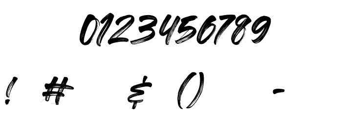 Gorock Brush Regular Font OTHER CHARS