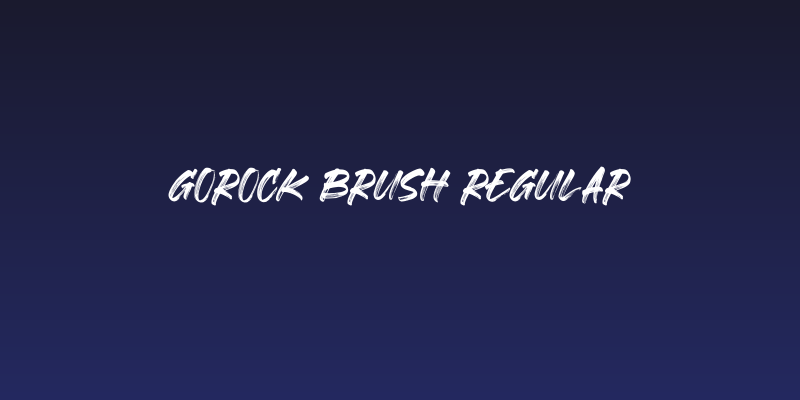 Gorock Brush Regular Social Header