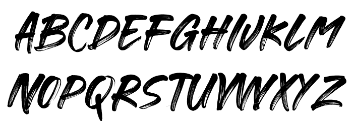 Gorock Brush Regular Font LOWERCASE