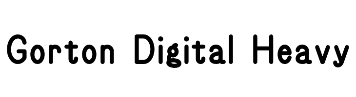 Gorton Digital Heavy  font caratteri gratis