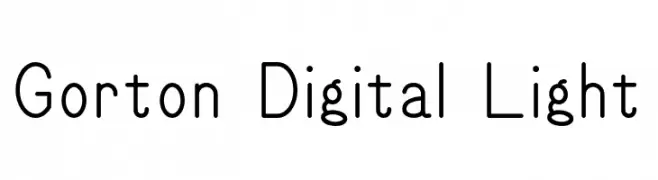 Gorton Digital Light  免费字体下载