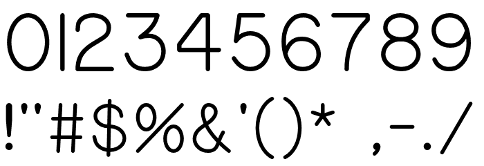 Gorton Digital Light Font OTHER CHARS