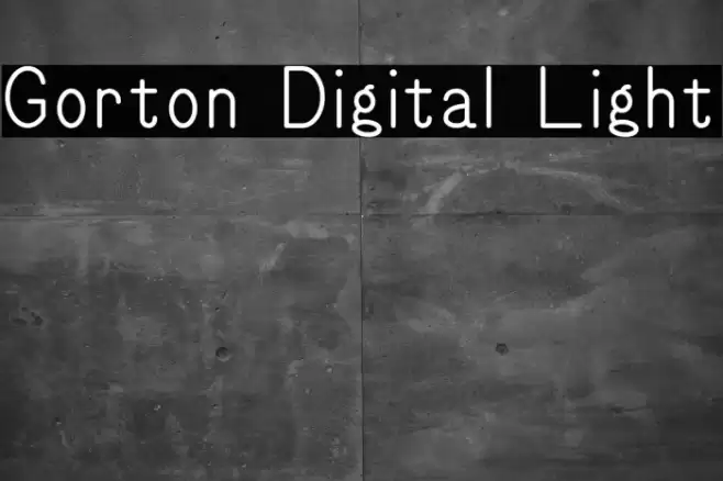 Gorton Digital Light Font examples