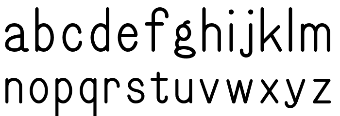 Gorton Digital Light Font LOWERCASE