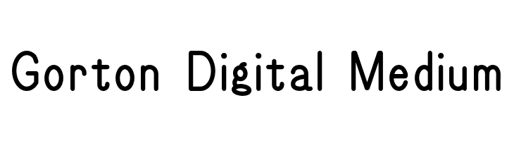 Gorton Digital Medium  font caratteri gratis