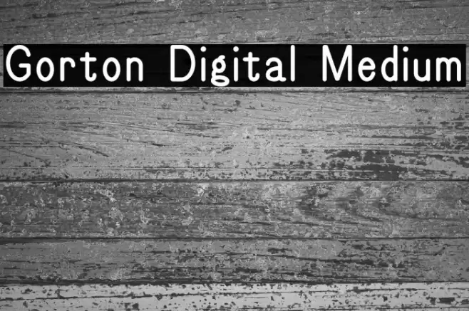 Gorton Digital Medium Fuentes examples