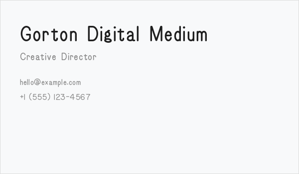Gorton Digital Medium Business Card