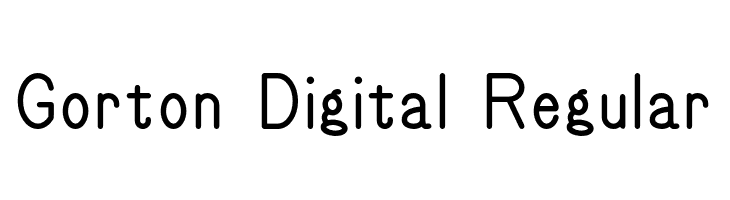 Gorton Digital Regular  les polices de caractères gratuit tlcharger
