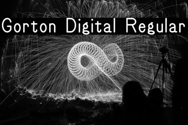 Gorton Digital Regular Schriftart examples