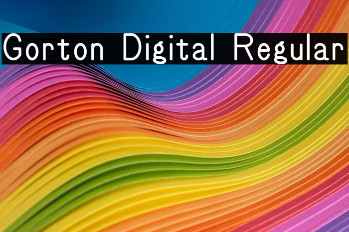 Gorton Digital Regular Example 2