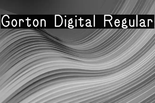 Gorton Digital Regular Schriftart examples