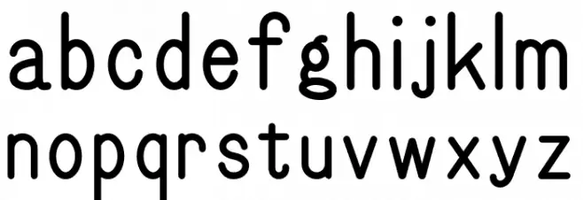 Gorton Digital Regular Schriftart Kleinbuchstaben