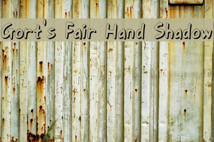 Gort's Fair Hand Shadow Font examples
