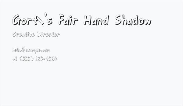 Gort's Fair Hand Shadow Business Card
