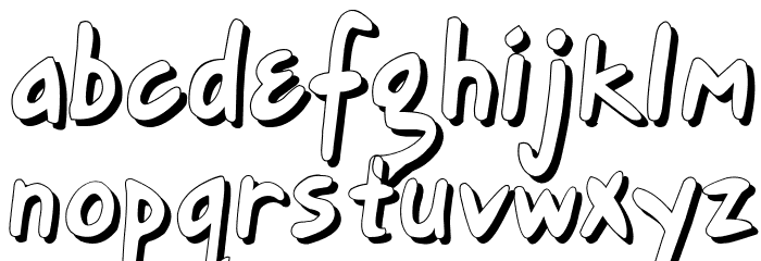 Gort's Fair Hand Shadow Font LOWERCASE