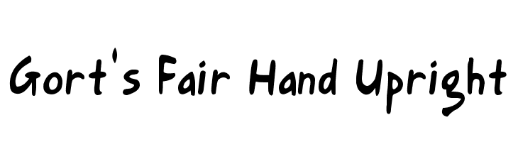 Gort's Fair Hand Upright  Free Fonts Download