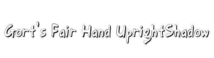 Gort's Fair Hand UprightShadow Font