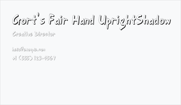 Gort's Fair Hand UprightShadow Business Card