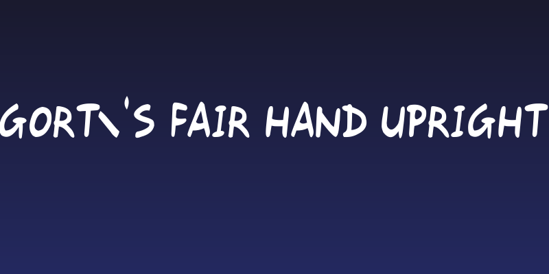 Gort's Fair Hand Upright Social Header