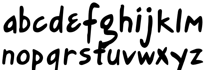 Gort's Fair Hand Upright Font LOWERCASE