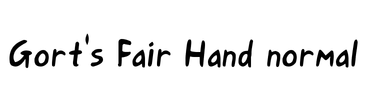 Gort's Fair Hand normal  フリーフォントのダウンロード